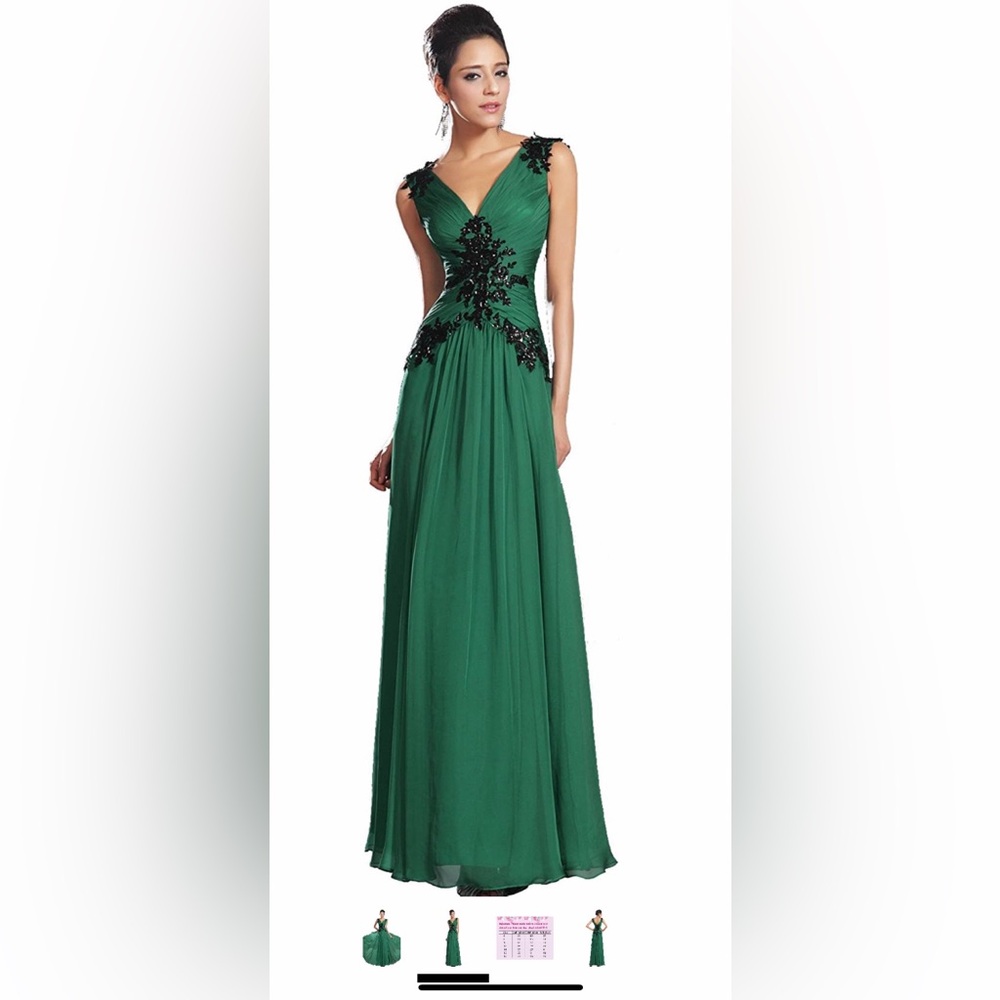 Green dresses x2, bridesmaids